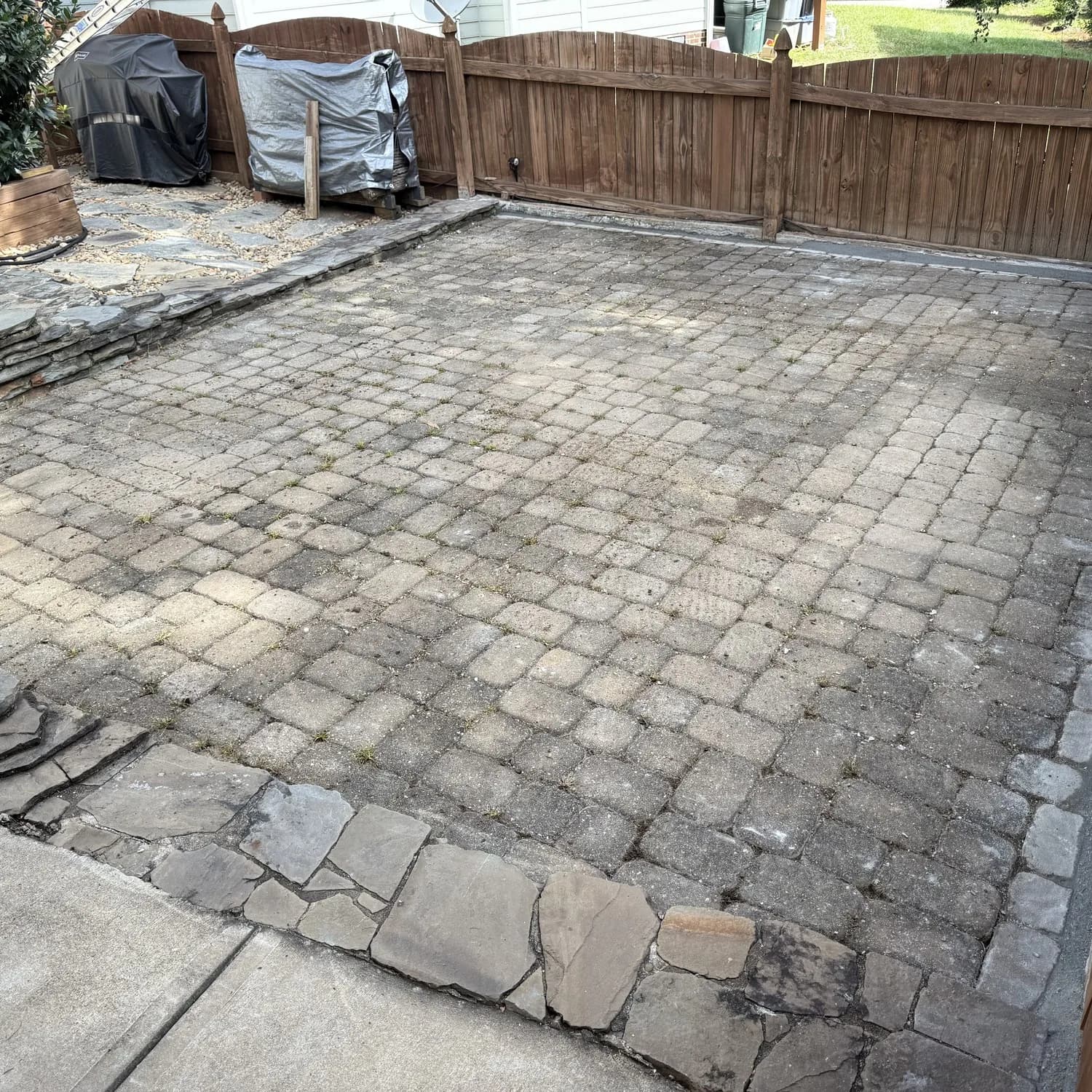 Paver Patio — before